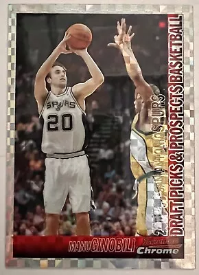 2005/06 Manu Ginobili Bowman Chrome Xfractor 008/150 • $6.50