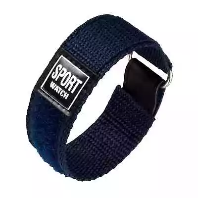 Watch Strap Touch Fastener Nylon Blue From Eulit - 20 Mm - Replacement Bracelet • £8.18