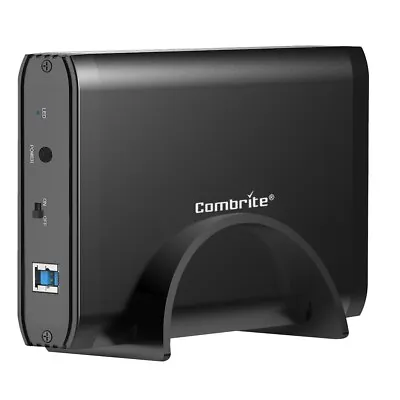 Combrite 3.5 Inch Hard Drive HDD Enclosure USB 3.0 To SATA External Caddy UK • £22.99