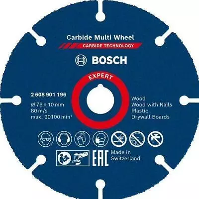 Bosch Professional Expert Carbide Multi Wheel Cutting Disc 76mm 2608901196 • £11.10