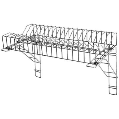 Restaurant Plate Rack & 2 Wall Brackets Commercial Stainless Steel 90cm 36  • £74.95