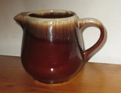 MCCOY CREAMER BROWN DRIP GLAZE POTTERY PITCHER SIZE 4 T  # 7020 NO LID • $10.85