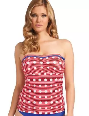 Beachwear Tankini Tops Swim Tops Freya Hello Sailor Bandeau Tankini Bikini Top • £16.99