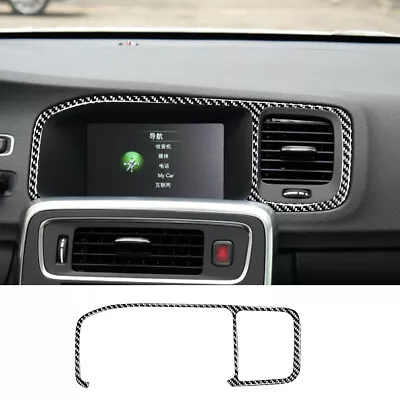 1pcs Carbon Fiber GPS Console Interior Sticker Trim For Volvo S60 V60 2010-18 • $17.42