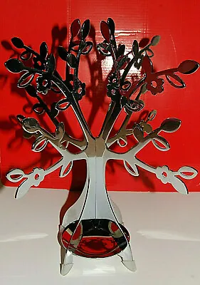 Jewellery Tree Gift. Display Storage. Bright Polished Silver Coloured Metal. NEW • £17.95