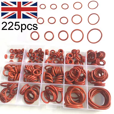 225PCS Red Silicon O-ring Washer Seal Kit Set Assortment Ring VMQ Box Oring Set • £7.26