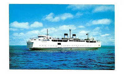 Vacationland Ferry Boat St Ignace Mackinaw City MI Postcard C1950s • $3.49