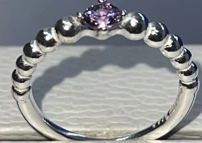 $10.28 • Buy GENUINE SILVER 925 February BIRTHSTONE  BIRTH STONE BIRTHDAY RING SIZE L