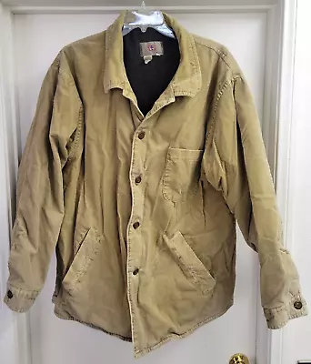 The Territory Ahead Jacket Men's XXL Beige Corduroy Jacket Button Fleece Lined • $41.80