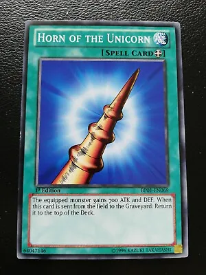 Yugioh Card - Horn Of The Unicorn - BP01-EN069 1ST EDITION • £0.99