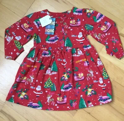 BNWT Next Baby Girls Red Christmas Dress Size 12 - 18 Months Height 86cm • £7.99