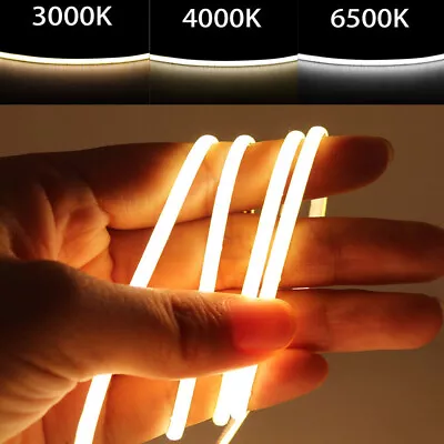 $6.16 • Buy 3mm Super Thin COB LED Strip Lights Dimmable Home Decor 480LEDs/m High Density
