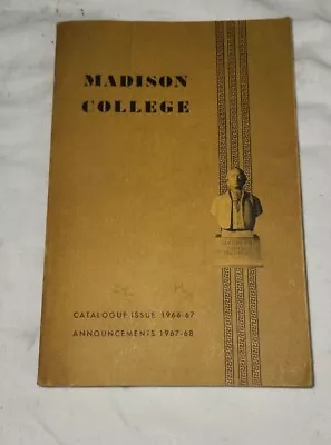 VTG Madison College Catalogue Issue 1966-67 Announcements Paperback Booklet JMU • $24.99
