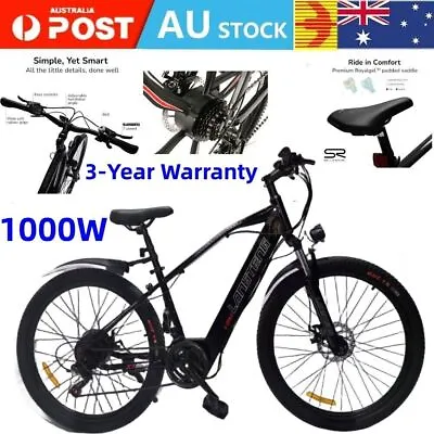  26'' Electric Fat Tyre Mountain Bike 1000w Ebike E  Moter   Battery • $1290.85