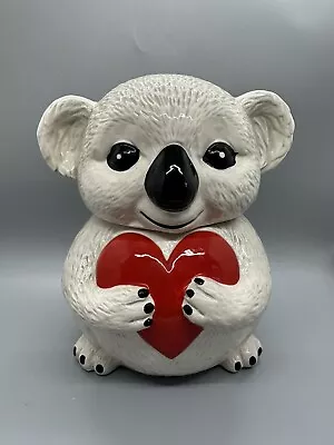 Vintage KOALA BEAR COOKIE JAR HEART CUTE • $30