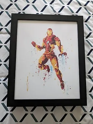 Avengers Ironman Watercolor Print Wall Art 8x10 - Matte Print W Frame • $13.99