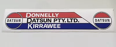 Donnelly Datsun Pty Ltd Dealer Sticker 70s 80s Etc Retro Old School • $28