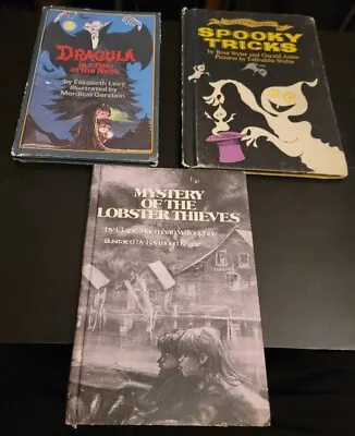 Vintage 60's 70s 3 Scary Book Lot Spooky Tricks Dracula Lobster Theives • $5.99