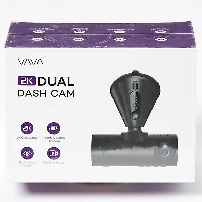 Brand New VAVA 2K Dual Dash Cam Front And Cabin. Orig.$199.99 • $60