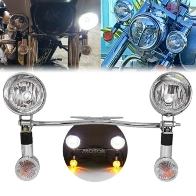 $79.99 • Buy Passing Turn Signals Light Bar For Yamaha V-Star XVS 650 1100 Classic Silverado