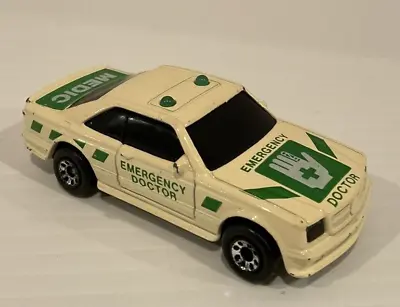 Vintage Matchbox 1984 Mercedes 500 SEC Emergency Doctor Medic Car White Green • $8.49