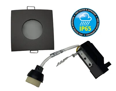 Grey Bathroom Downlight Ceiling  GU10 LED IP65 Waterproof Shower Ceiling Light • £11