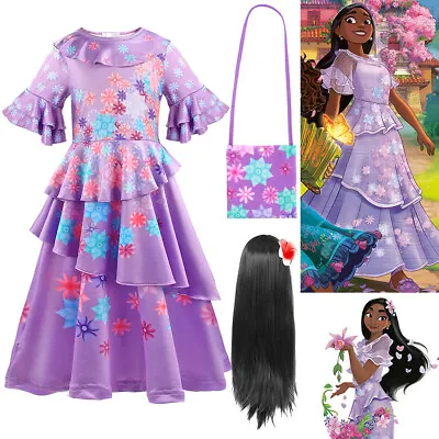 £7.99 • Buy Kids Girls Princess Costume Fairytale Fancy Dress Up Encanto Isabella Outfit Bag