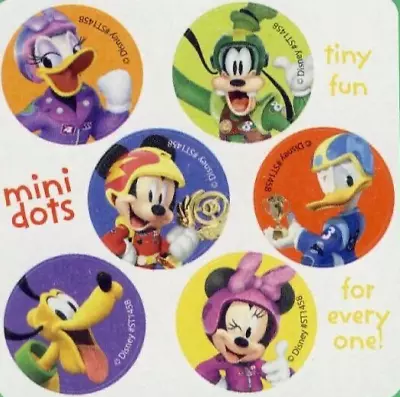 60 Disney Mickey Mouse Roadster Dot Stickers Party Favors Teacher Supply Friends • $2.50