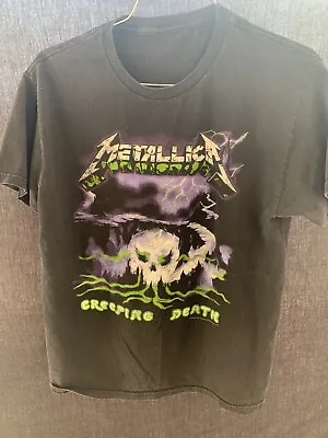 Metallica Creeping Death Black T Shirt Vintage Band 2013 Adult Large • $18