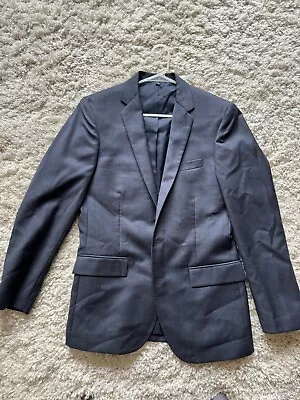 J. CREW THOMPSON Mens Two Button Sport Coat Blazer Jacket 38R Navy Wool Blend • $17.50