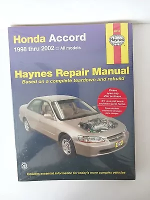 Honda Accord 1998-2002 Haynes Repair Manual 42014 (Sealed) (New) • $25.95