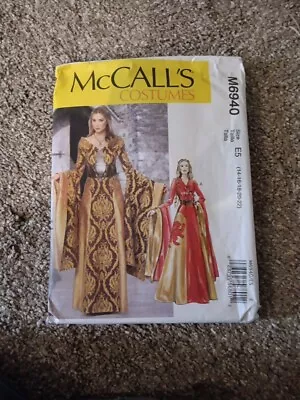 McCalls 6940 Medieval Dress /Gown Costume Sewing Pattern (Sizes 14-22) Uncut • $7