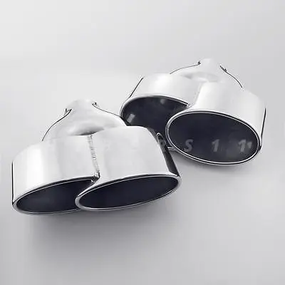 Quad Oval Out 2.4  In Stainless Steel Exhaust Tips For Mercedes Benz C C250 AMG • $158.97