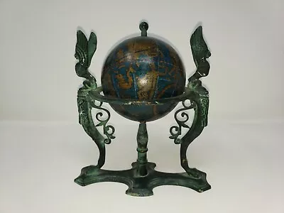 Miniature Egyptian Antique World Globe.  Grand Tour • $625