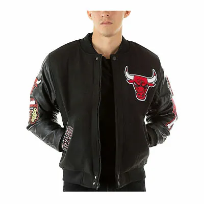 Men's Bulls Six Time Finals Real Wool Varsity Real Leather Sleeves • $119.99