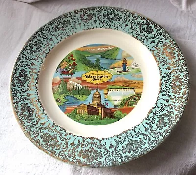 Vintage Gold Trimmed Washington State Collector Plate 10  • $11