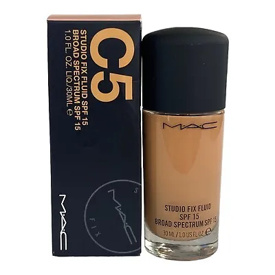 MAC Studio Fix Fluid Broad Spectrum Buildable Foundation Matte SPF 15 C5 NIB • $19.77