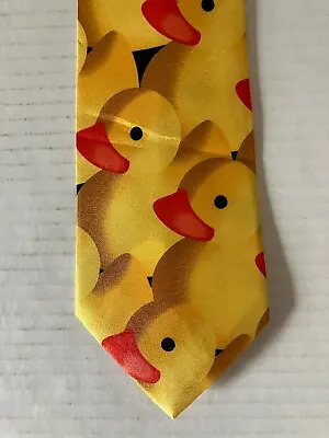 Rene Chagal Men's Necktie Tie Polyester Rubber Duck Toy All Over Print Wide 57  • $10.95