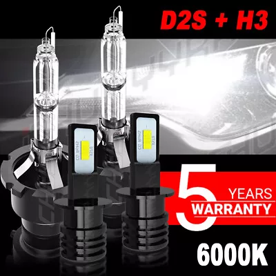 For 2004 2005-2007 Saab 9-3 6000k HID LED Headlight Bulbs Low Beam Fog Light Kit • $28.98