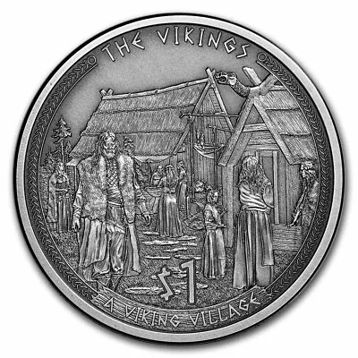 2022 Samoa 1/2 Oz Silver The Vikings: A Viking Village • $61.53