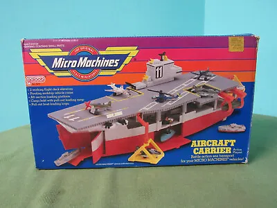 Micro Machines Aircraft Carrier 11 Playset Galoob No. 6416 Vintage Box Only • $42
