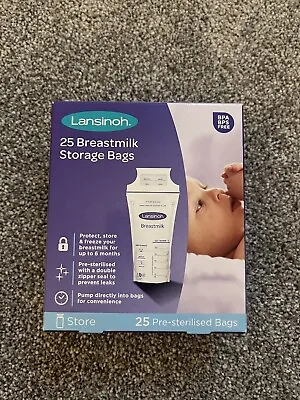 Lansinoh Breast Milk Storage Bags (25 Pack) • £4