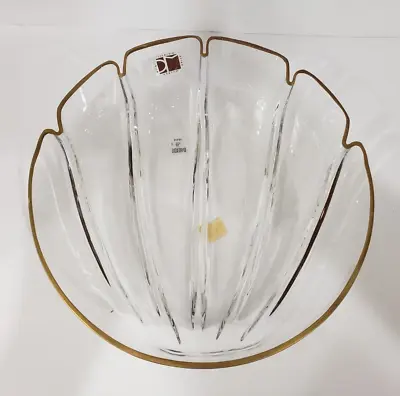 Rare Carlo Moretti Vetri Murano Italy  Crystal Glass Clam Shell Bowl Coa Signed • $189.95