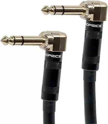 Monoprice 1/4-Inch TRS Right Angle Male To 1/4-Inch TRS Right Angle Male Cable • $17.61