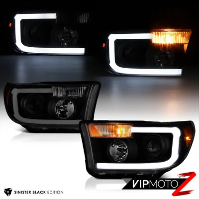 [Cyclp Optic Tube] For 07-13 Toyota Tundra Sinister Black Projector Headlights • $145.99