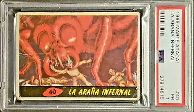 1966 Marte Ataca! - Argentina - #40 La Arana Infernal - Psa 1 - Rare! • $75