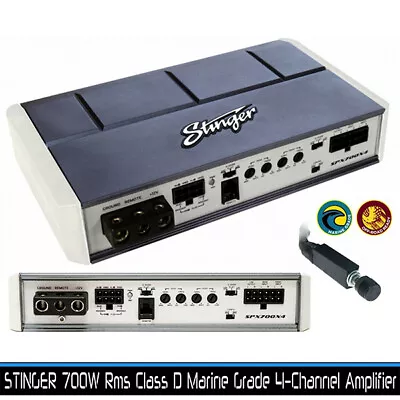 Stinger SPX700X4 Micro 4 Ch 700W Marine Amplifier Powersport Boat Motorcycle Amp • $314.90