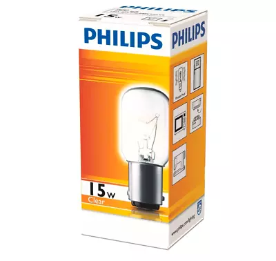 Philips Tubular Bulb 15W B15 220-240V T22 CL Clear Appliance Pilot Globe Bayonet • $19.80
