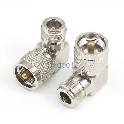 $3.13 • Buy PL259 UHF Male To N Female Jack Right Angle 90 Degree Adapter 50ohm RF Connector