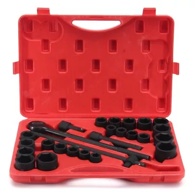 27 PC 3/4  Dr Impact Socket Set Metric &SAE Size With Ratchet And Sliding T-bar • $180